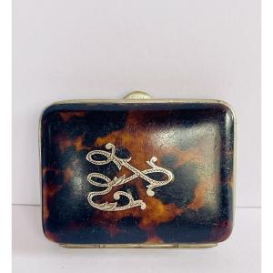 Porte monnaie écaille de tortue et argent